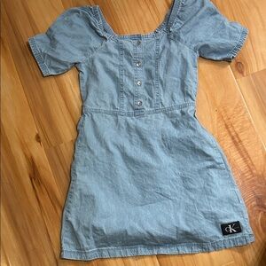 Calvin Klein Kids Denim Blue Casual Dress